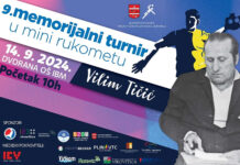 U Virovitici će se u subotu, 14. rujna, održati 9. memorijalni turnir u mini rukometu “Vilim Tičić”