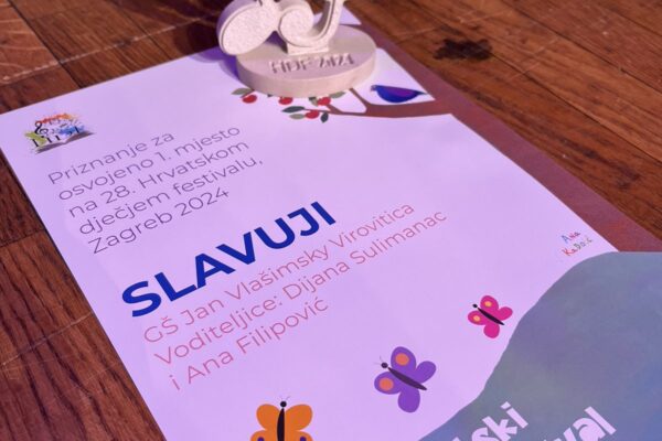 Slavuji iz Glazbene igraonice Glazbene škole Jan Vlašimsky Virovitica osvojili 1. mjesto na 28. Hrvatskom dječjem festivalu 4 viber slika 2024 11 24 20 50 46