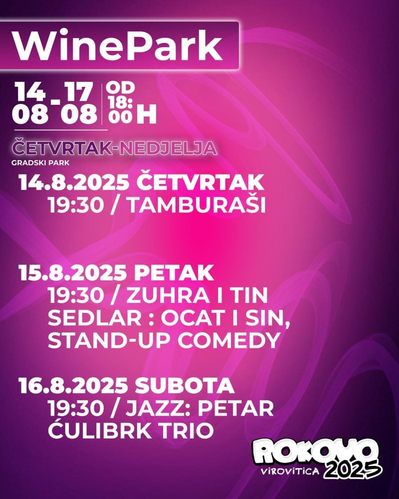 Novi sadržaj na ovogodišnjem Rokovu 2025: U Virovitici prvi put WinePark 1 514357836 1150798670406945 4248184237743110716 n e1753166680509