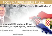 Dokumentarni film „Hrvati BiH i HVO u stvaranju hrvatske države“ – 4. prosinca u Kinu Park Virovitica