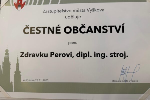 Zdravku Peru dodijeljena titula počasnog građanina Grada Vyškova 5 11e38c23 15d9 4da6 bcb0 ca781a713f2d