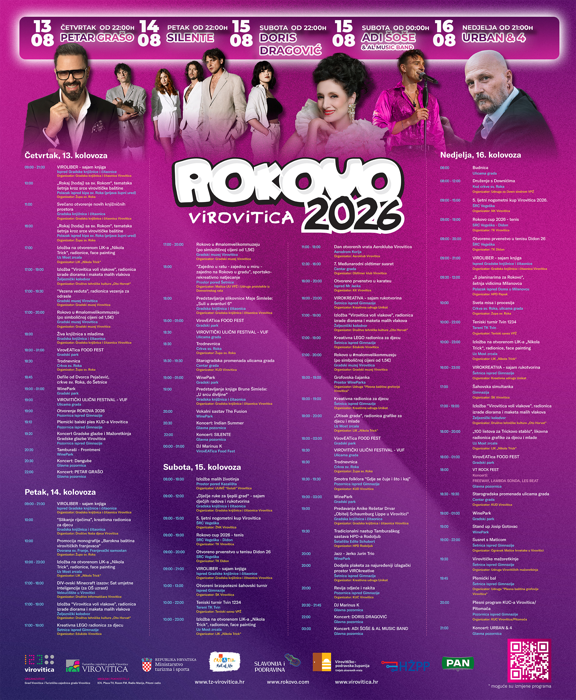 Predstavljeno Rokovo 2026.: Četiri dana vrhunskog programa, u Viroviticu stižu Petar Grašo, Doris Dragović, Silente, Adi Šoše i Urban & 4 2 1782989453061 ROKOVO 2026 Plakat 700x850 1