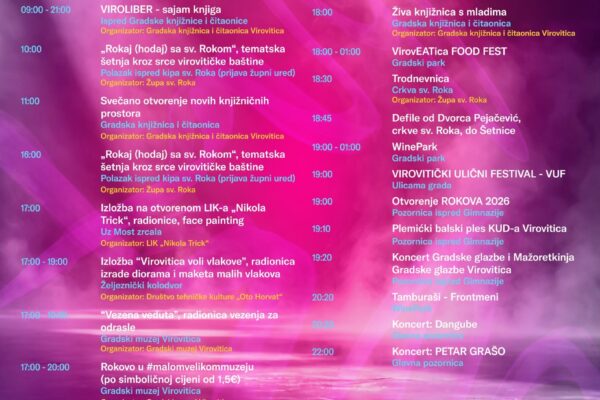 Predstavljeno Rokovo 2026.: Četiri dana vrhunskog programa, u Viroviticu stižu Petar Grašo, Doris Dragović, Silente, Adi Šoše i Urban & 4 4 741416463 1446854087468067 1409728017046994998 n