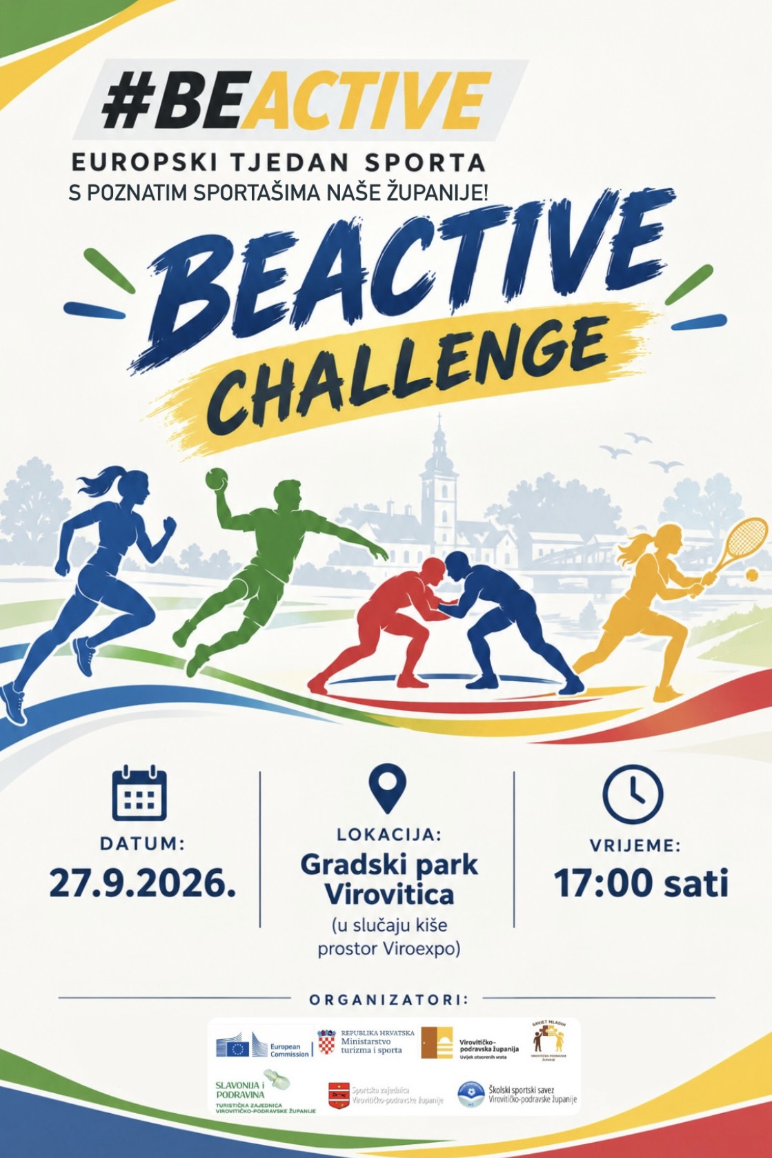 #BEACTIVE Challenge u Virovitici: Odmjerite snage s poznatim sportašima naše županije! 1 a be active plakat
